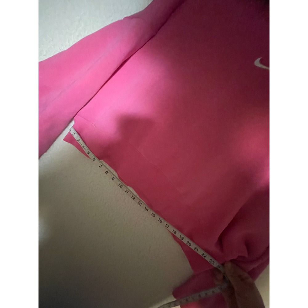 Nike Sportswear Essential Women Fleece Cropped Sweatshirt Pink m center swoosh - Picture 11 of 11